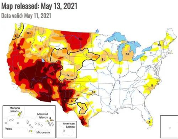 玉米涨价隐忧再现 美国西部正经历“超级干旱”