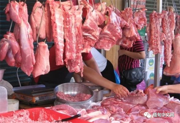 临近中国春节，缅甸猪肉价格上涨，后续或将上涨至1拽1万缅币